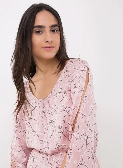 vestido manga longa estampado vestido manga longa estampado