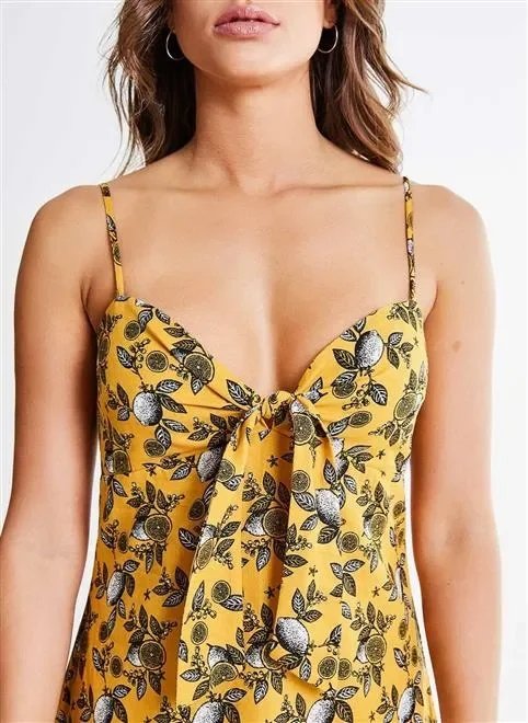 vestido lacinho busto limão vestido lacinho busto limão