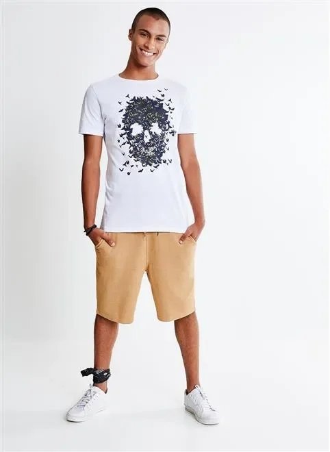 camiseta caveira pássaros camiseta caveira pássaros