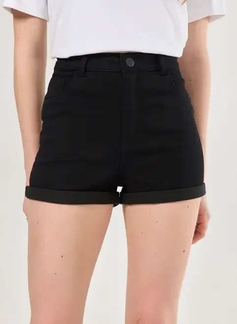 short cintura alta em sarja short cintura alta em sarja