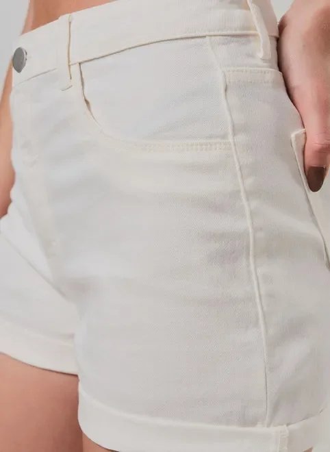 short cintura alta em sarja short cintura alta em sarja