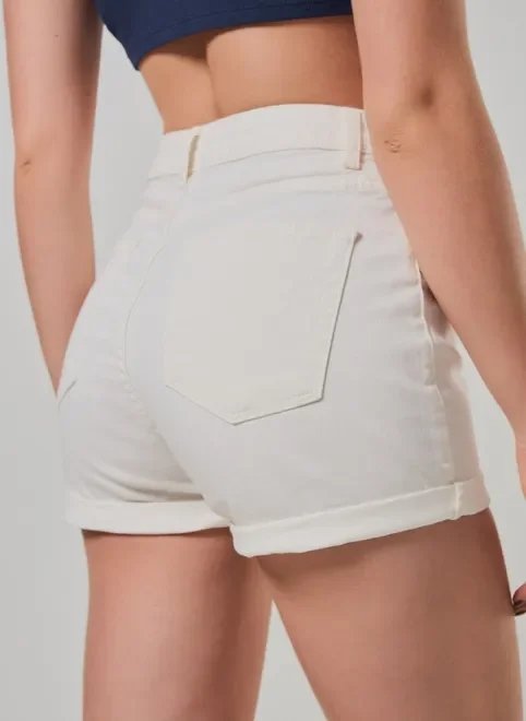 short cintura alta em sarja short cintura alta em sarja