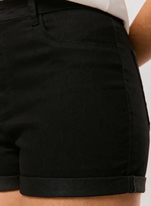 short cintura alta em sarja short cintura alta em sarja