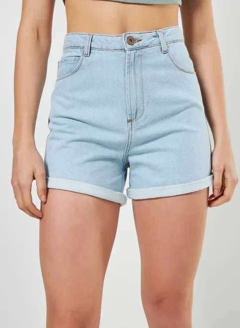 short jeans de cintura alta short jeans de cintura alta