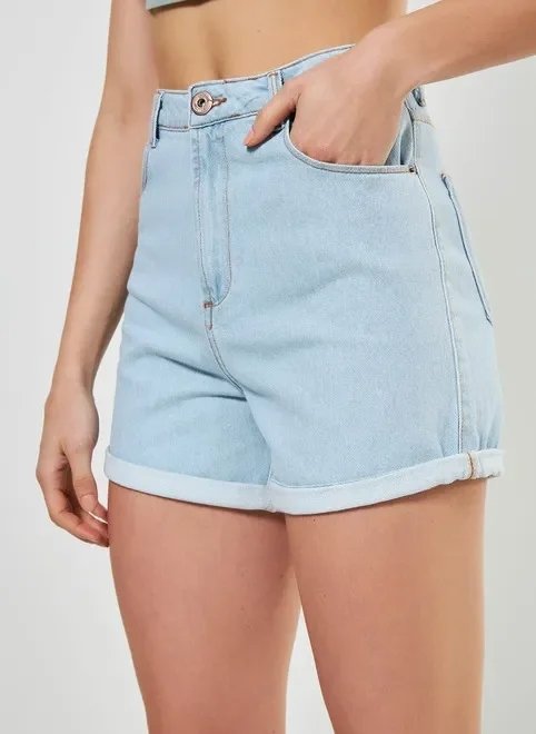 short jeans de cintura alta short jeans de cintura alta