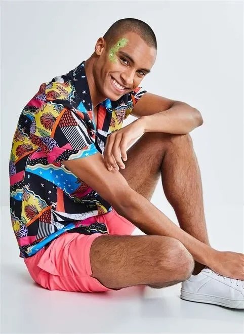 camisa em viscose estampada camisa em viscose estampada