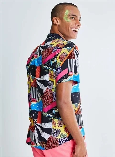 camisa em viscose estampada camisa em viscose estampada