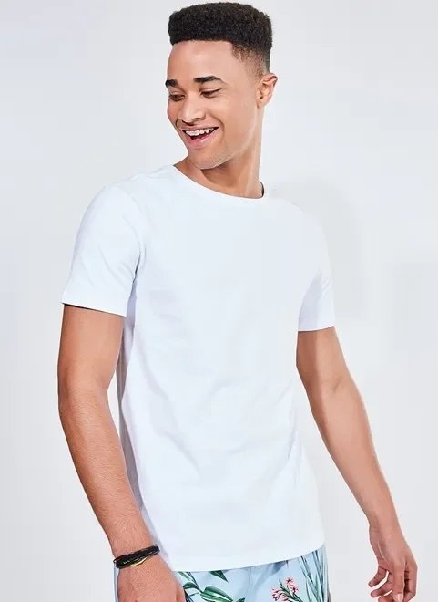 camiseta básica em malha peach camiseta básica em malha peach